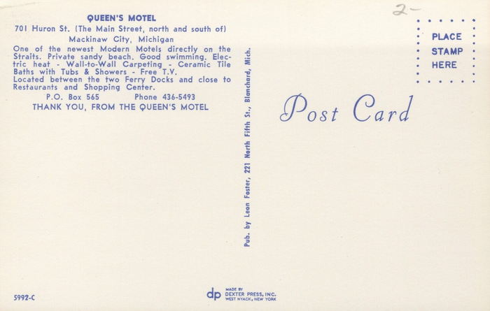 Queens Motel - Old Postcard View